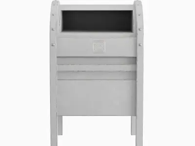 Old Dirty MailBox 05 Low-poly 3D model