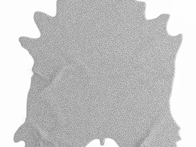 Gray Violet Cowhide Rug 3D model