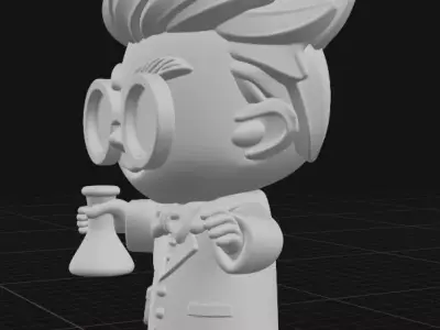 chibi scientist 3D print model