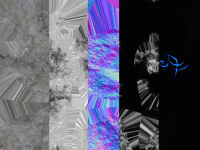 Runic stones Low-poly 3D model