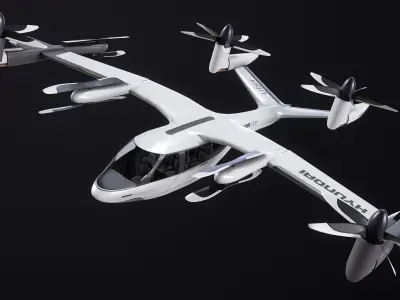  Flying Taxi Hyundai Uber PBR 