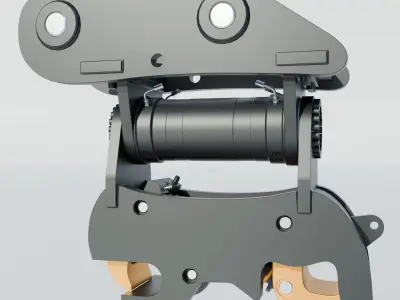 Excavator Attachments Pack - Rockland  31 Pieces Low-poly 3D model