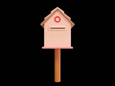 Mailbox  Low Poly 3D Model 3D model