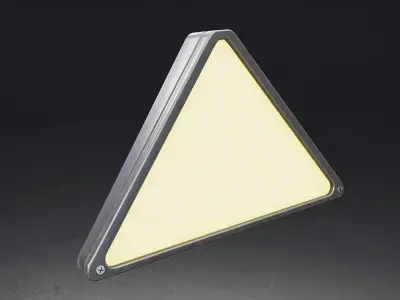 Triangular LED Wall Light Low-poly 3D model