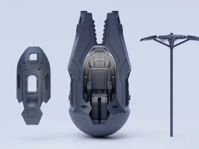 halo5 warzone dropPod 3D print model