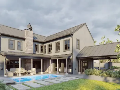 Set 5 - Corona C4D - 8 x Exterior Scenes 3D Model Pack