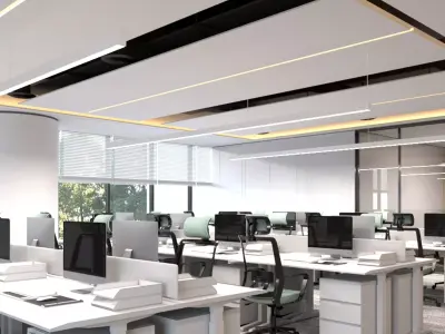 Office Room Interior 3D model