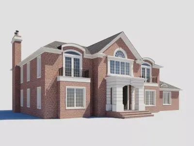 Build006 brick house 3D model
