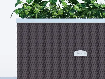Polyrattan planter one 3D model