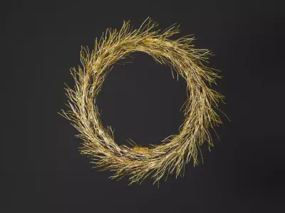 STARLIT WREATH - GOLD Free low-poly 3D model