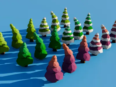 Low poly tree Low-poly 3D model