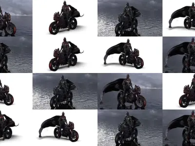 Batman Sculpture Collection  3D Model Pack