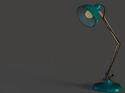 Table Lamp - MAYA rigged and Blender Low-poly 3D model