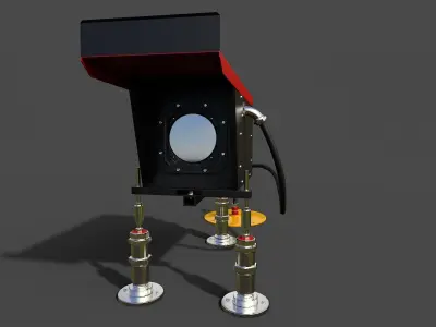 Papi Low-Poly gas pump with hose Low-poly 3D model