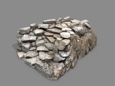 Old Rock Stairs Low-poly 3D model purchase