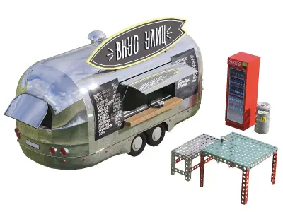 Street cafe module 3D model