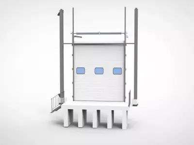 Sectional gate 3D model