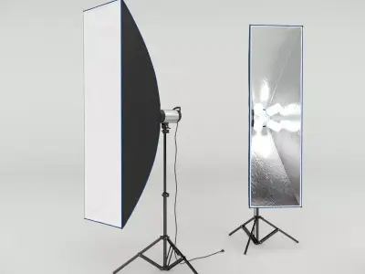 Studio Softbox Rectangular 3D model