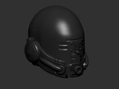 helmet high poly sculpt 3d printable ver 7 3D model 3D model 140