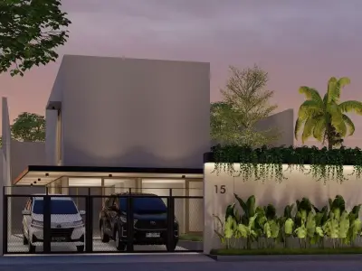 Night and Day Exterior House Render Ls12 SKP21 3D model