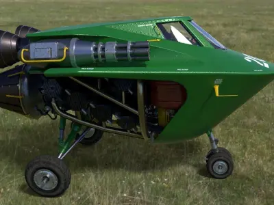 Cartoon Spacefighter 3D model