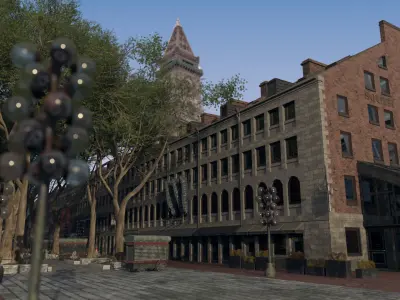 Quincy Market Boston Exterior 3D model