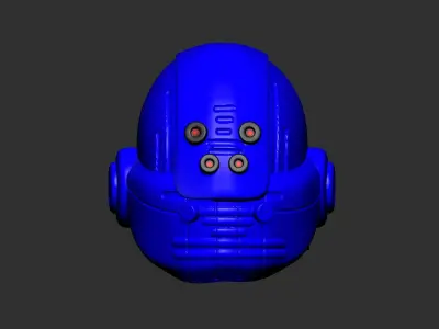 helmet high poly sculpt 3d printable ver 7 3D model 3D model 202