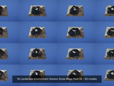 50 Landscape Environment Volcano Snow Mega-Pack 02 