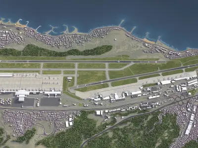 Caracas Airport  Low-poly 3D model
