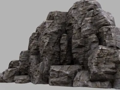 Rock Mountain Low-poly 3D model