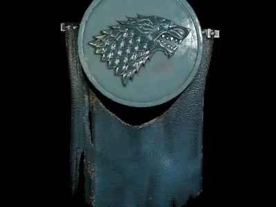 House Stark Banner 3D model