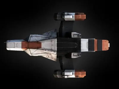 District 9 Dropship Low-poly 3D model