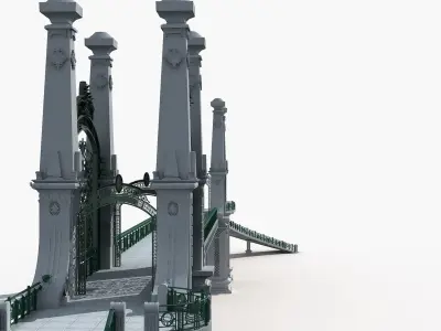  European Style Bridge 3D model