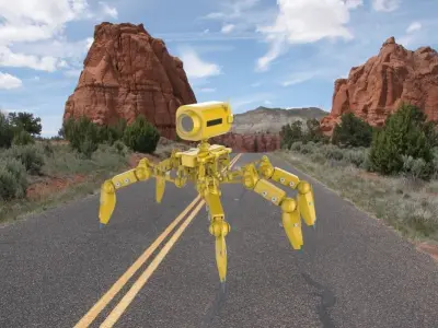Spider-like investigative robot 3D model