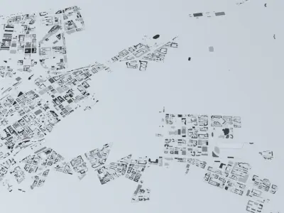 Harbin Streets and Buildings 3D model