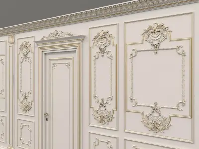 Wall Molding in Classic French style 10 3D model