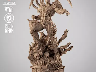 B3DSERK Curse Of Spawn Sculpture 3D print model