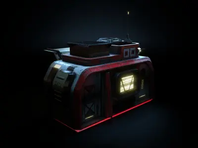 Cabinet star wars vehicle Low-poly 3D model