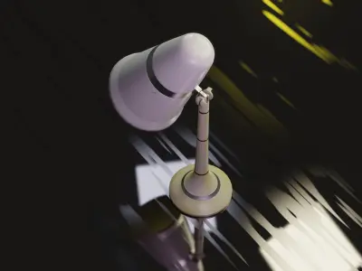 Desk table lamp 3D model PBR Free low-poly 3D model