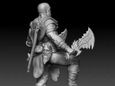 KRATOS FROM GOD OF WAR 2018 3D print model