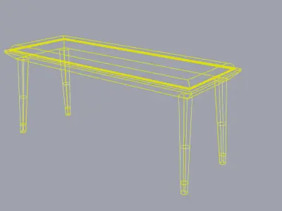Bench Seating Ottoman furniture 3D model