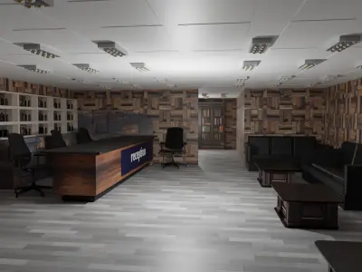 Reception Interior Low-poly 3D model