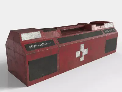 Sci-fi Medic Box Low-poly 3D model