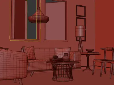 Interior Home Low-poly 3D model