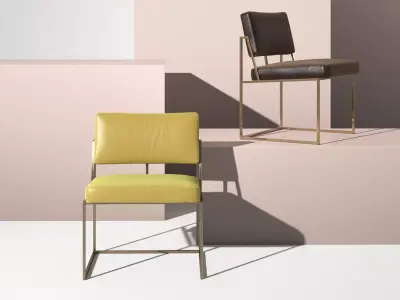 1188 Armless Chair 3D model