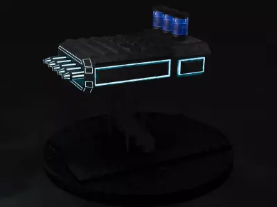 Sci fi Chemical missile lounger Low-poly 3D model