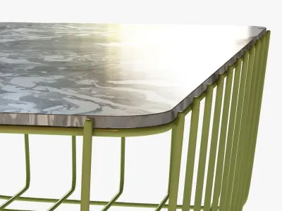 Blu Dot Scamp Large Table - Marble Top 3D model