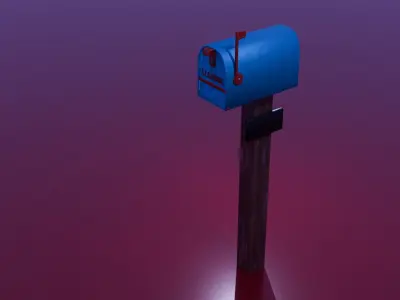 Mailbox Free low-poly 3D model purchase