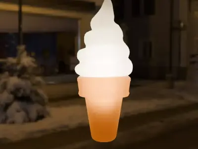Indirect lighting of soft serve ice cream 3D model
