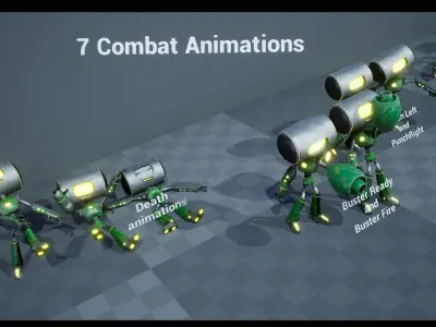 Customizable Robot Pack 3 - Robert Low-poly 3D model